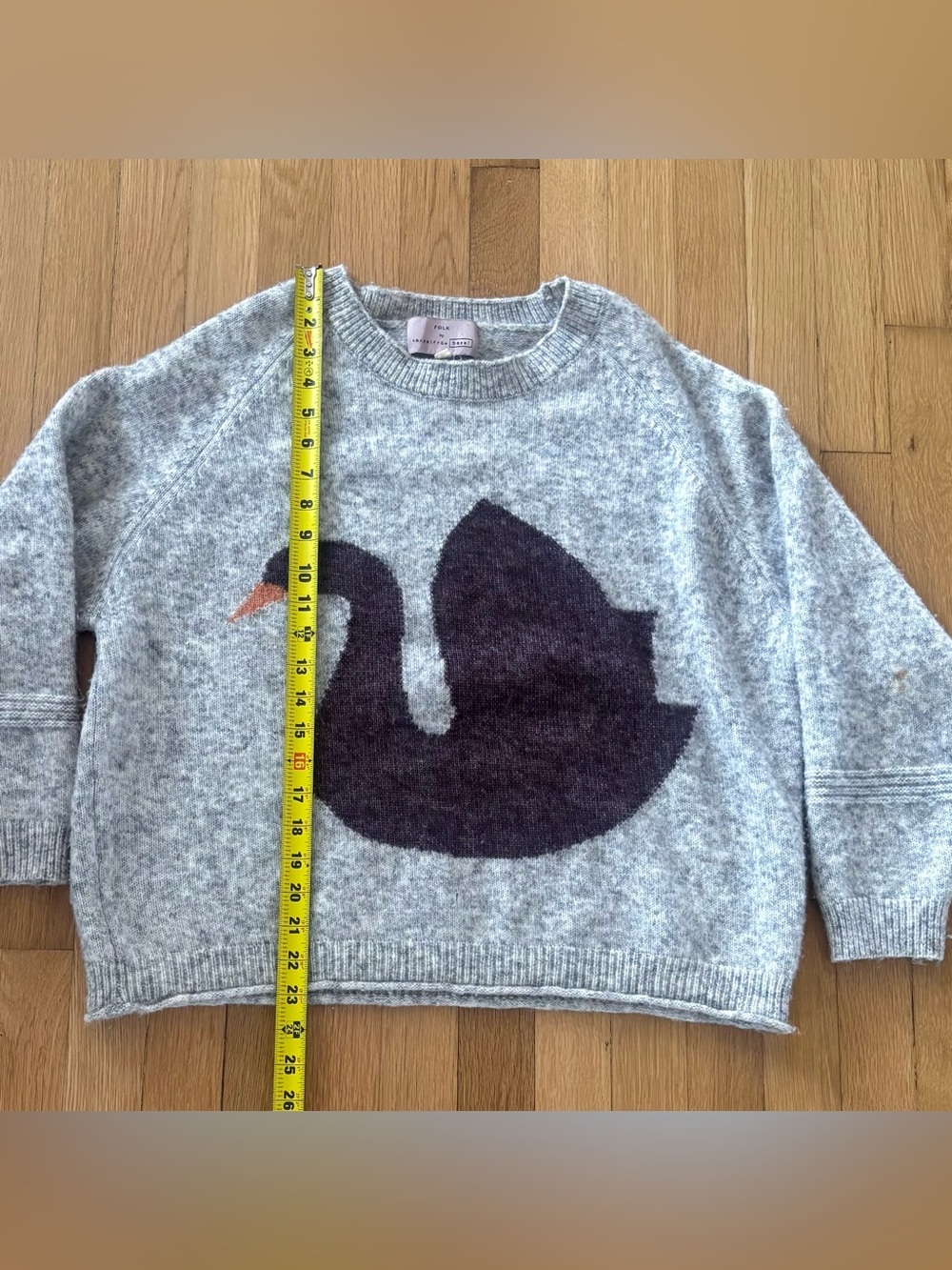 Folk By Hansel From Basel Sweater Swan Anthropologie Medium Wool Blend - Picture 5 of 11